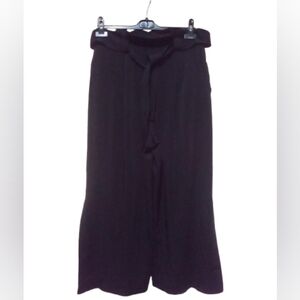 Bebe Belted Wide‑Leg be Flowy High-Rise Trousers